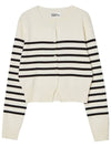 Women's Striped Cardigan Ivory GB1 WSW 13 N_IVY - THE GREEN LAB - BALAAN 1