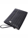 Intrecciato Zipper Small Clutch Bag Black - BOTTEGA VENETA - BALAAN 6