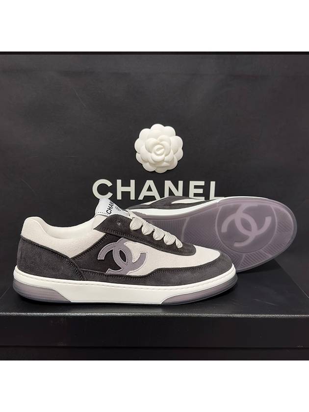 Women's CC Logo Jenny Tennis Sneakers Black White - CHANEL - BALAAN 4