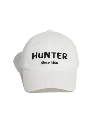 Twill embroidered logo cap white HBW0001CHZWHT - HUNTER - BALAAN 1