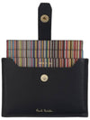 Striped Card Wallet Black - PAUL SMITH - BALAAN 5