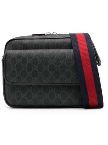 Small GG Supreme Canvas Cross Bag Black - GUCCI - BALAAN 1