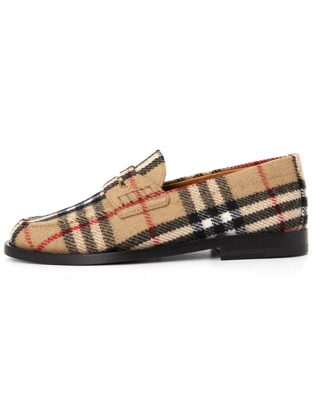 Checked Wool Loafers Archive Beige - BURBERRY - BALAAN 5