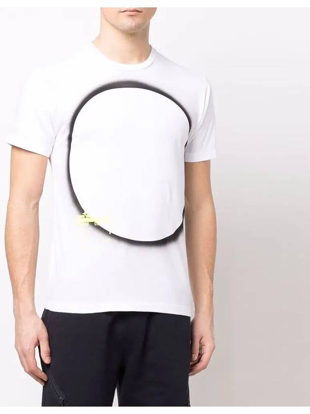 Eclipse Logo Short Sleeve T-Shirt White - STONE ISLAND - BALAAN 4