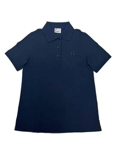 Box Logo Polo Shirt Navy - BURBERRY - BALAAN 2