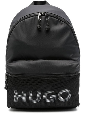 Logo Print Backpack Black - HUGO BOSS - BALAAN 1