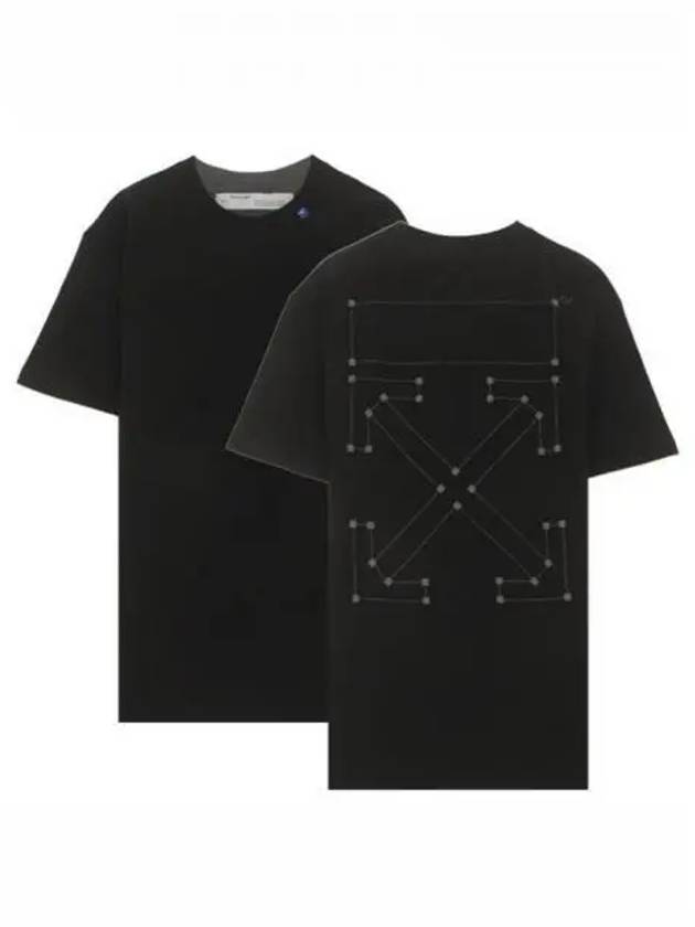 Backbone Arrow Oversized Short Sleeve T-Shirt Black - OFF WHITE - BALAAN 2