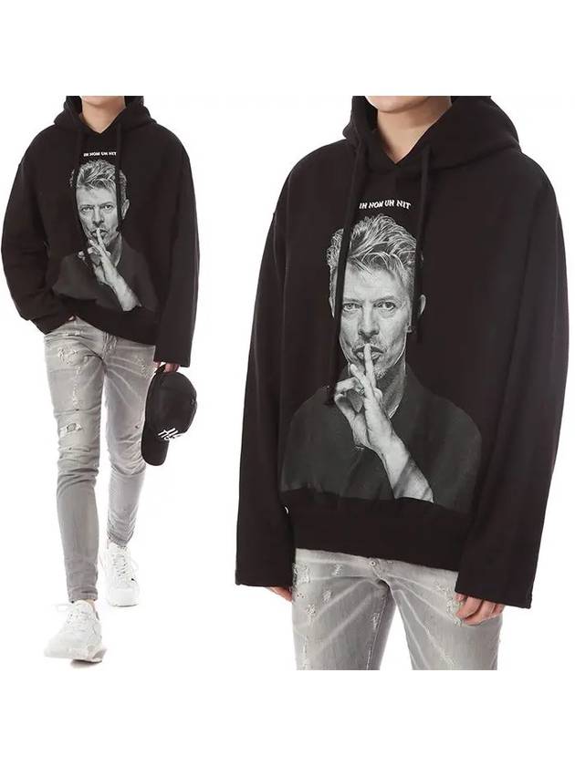 BOWIE black and white print hoodie NUS19297 009 - IH NOM UH NIT - BALAAN 1