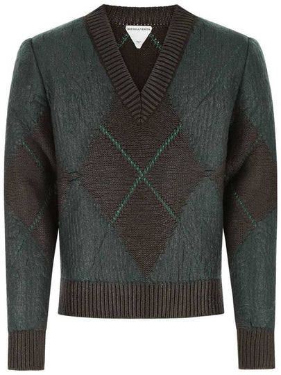 argyle print knit top brown - BOTTEGA VENETA - BALAAN 2