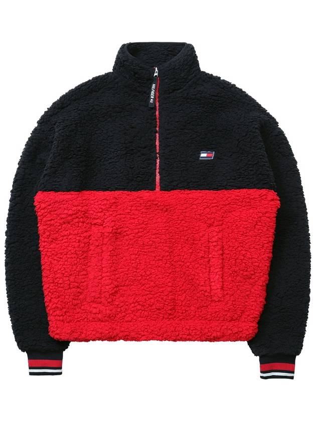 Women's Sherpa Half Zip Up Fleece Anorak - TOMMY HILFIGER - BALAAN 1