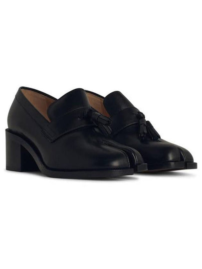 Maison Margiela 'Tabi' Black Leather Loafers - MAISON MARGIELA - BALAAN 2