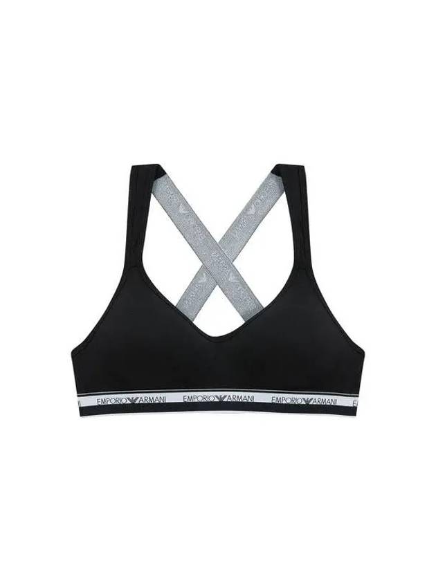 UNDERWEAR Women s Logo Line Banding Bralette Bra Black - EMPORIO ARMANI - BALAAN 1