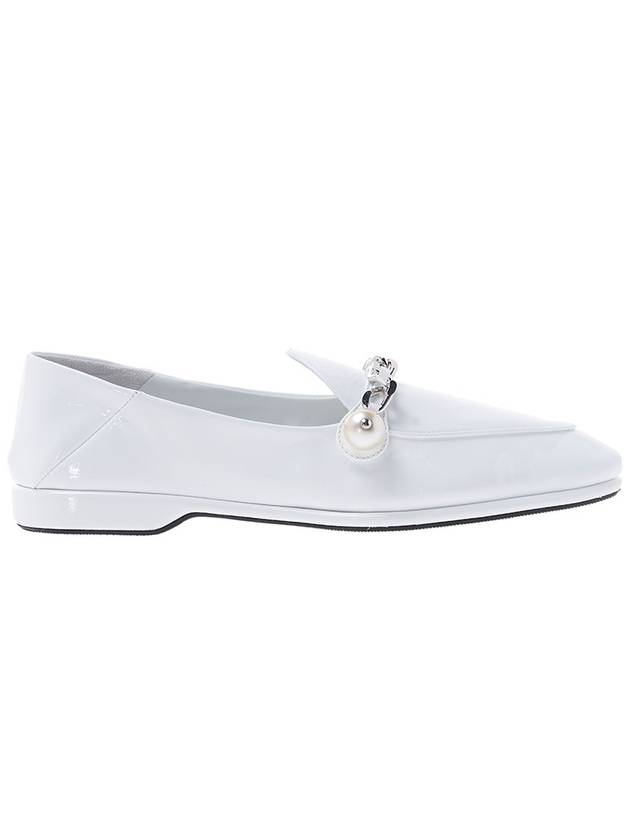 Patent Leather Loafers White - MIU MIU - BALAAN.