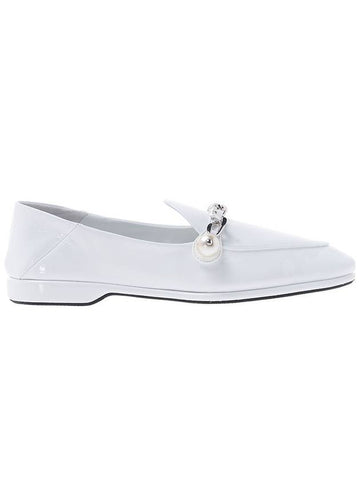 Patent Leather Loafers White - MIU MIU - BALAAN 1