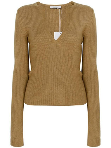 Camel Urlo Cashmere Silk Knit 003 - MAX MARA - BALAAN 1