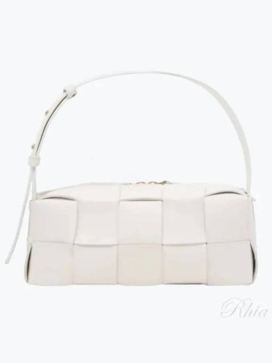 Brick Cassette Intrecciato Small Shoulder Bag White - BOTTEGA VENETA - BALAAN 2