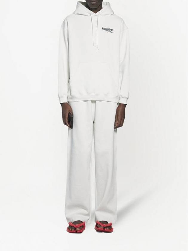 Political Campaign Medium Fit Hoodie White - BALENCIAGA - BALAAN 7