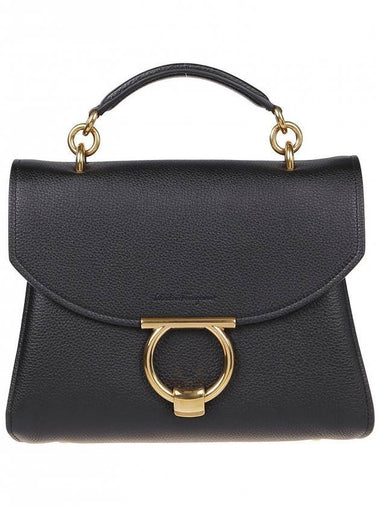 Gancini Small Tote Bag Black - SALVATORE FERRAGAMO - BALAAN 1