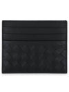 Men's Intrecciato Card Wallet Black - BOTTEGA VENETA - BALAAN 3