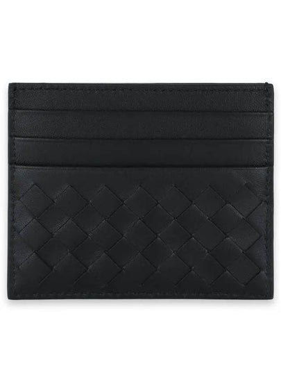 Men's Intrecciato Card Wallet Black - BOTTEGA VENETA - BALAAN 2