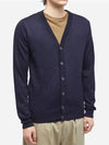 Samuel V-Neck Wool Cardigan Blue - A.P.C. - BALAAN 3