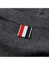 Men's Diagonal Classic Cashmere Cardigan Mid Grey - THOM BROWNE - BALAAN 3