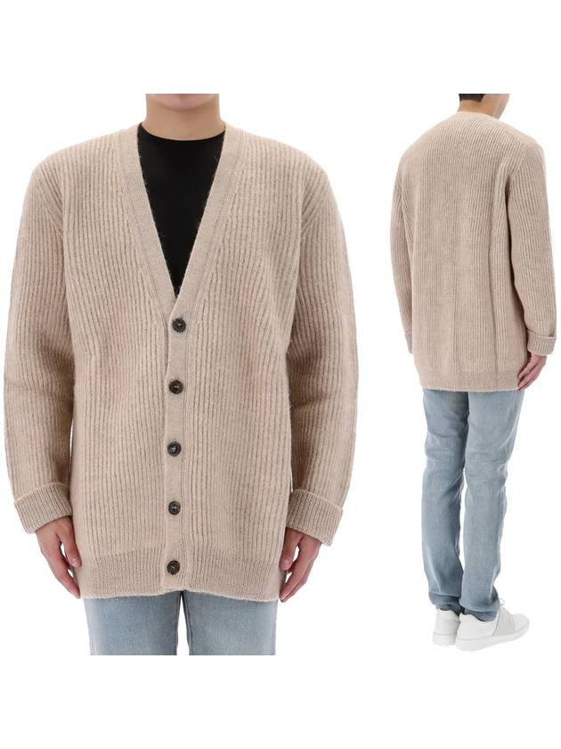 Stitch Alpaca Wool Knit Oversized Fit Cardigan Beige - MAISON MARGIELA - BALAAN 2