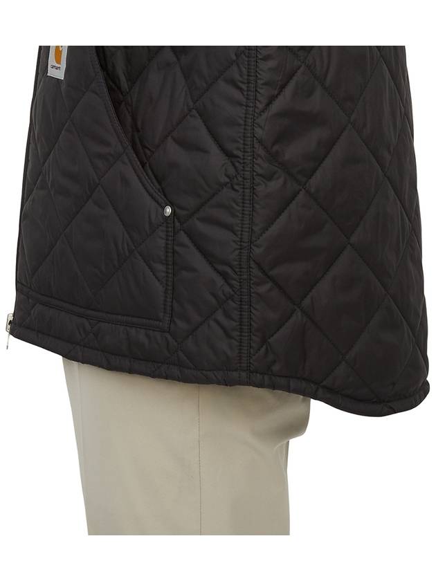 Myton Liner Diamond Quilt Zip-Up Vest Black - CARHARTT WIP - BALAAN 9