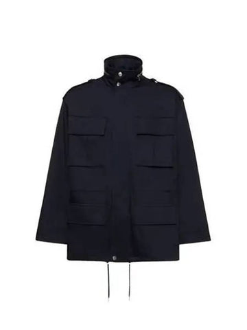 Jacket Pocket Patch Navy Beige - AMI - BALAAN 1