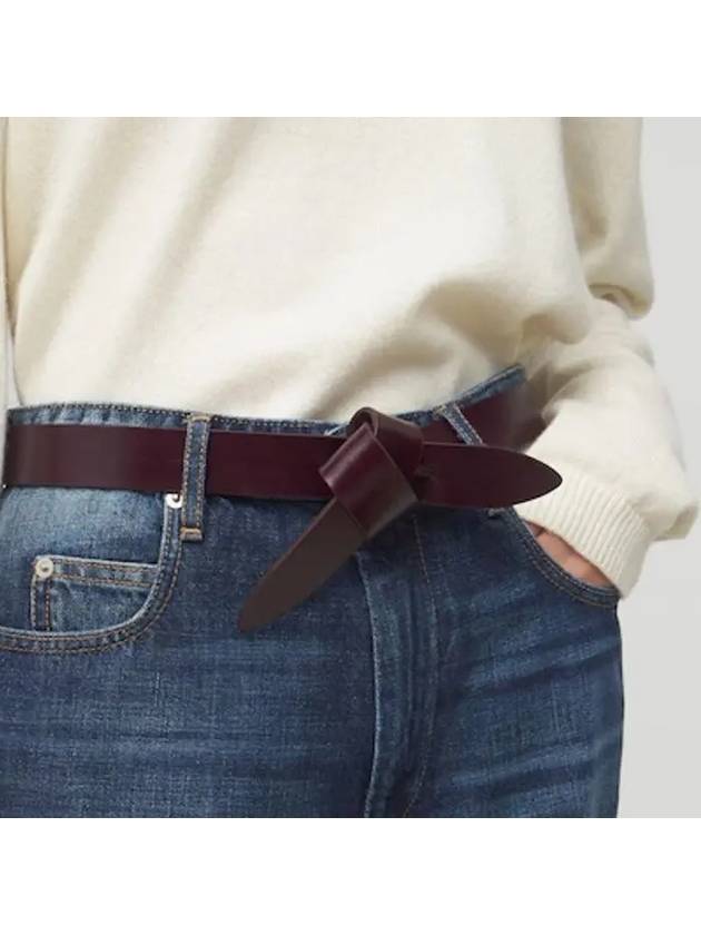 Isabel Marant Lecce Belt Dark Burgundy - ISABEL MARANT - BALAAN 5