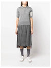 Women's Diagonal Striped Relaxed Fit Wool Polo Shirt Light Grey - THOM BROWNE - BALAAN 7