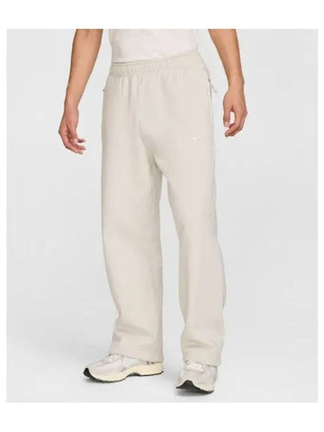 Sportswear Swoosh Open Hem Fleece Track Pants Light Bone - NIKE - BALAAN 1