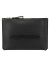 Zip-up Leather Clutch Bag Black - TOM FORD - BALAAN 3