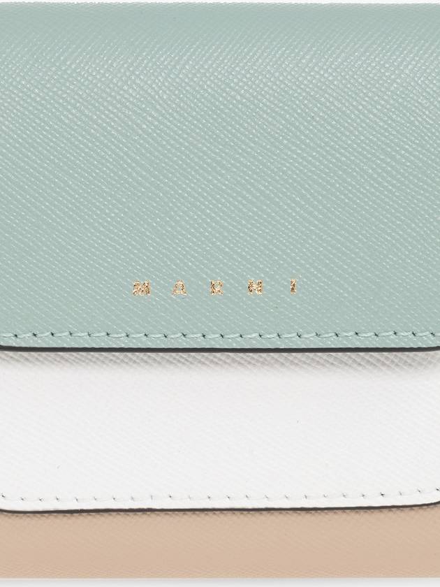 Saffiano Tri-Fold Half Wallet Blue - MARNI - BALAAN 6