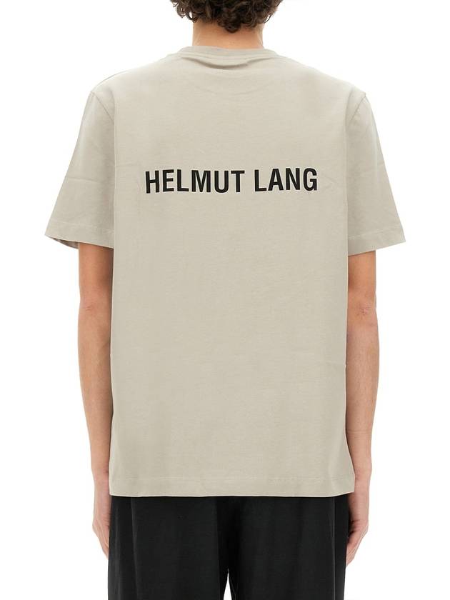 Logo Short Sleeve T-Shirt Beige - HELMUT LANG - BALAAN 4