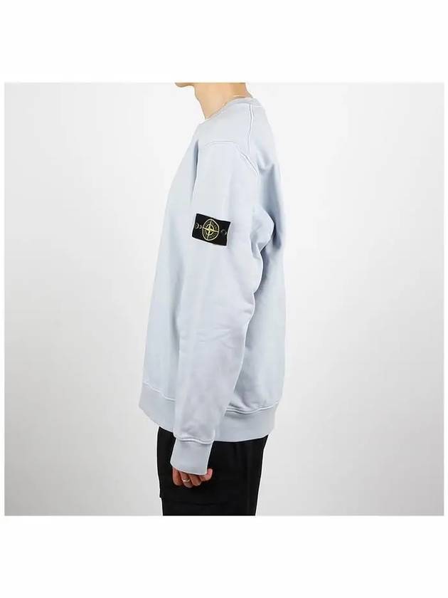 Wappen Patch Garment Dyed Sweatshirt Light Blue - STONE ISLAND - BALAAN 4