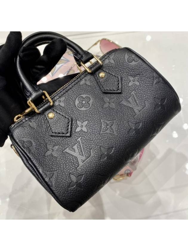 Nano Speedy Monogram Leather Tote Bag Black - LOUIS VUITTON - BALAAN 3