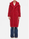 Lina Teddy Bear Icon Fur Coat Red - MAX MARA - BALAAN 2