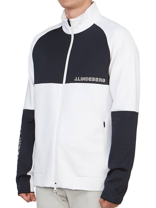 Logo Print Mid Layer Zip-Up Jacket White - J.LINDEBERG - BALAAN 4