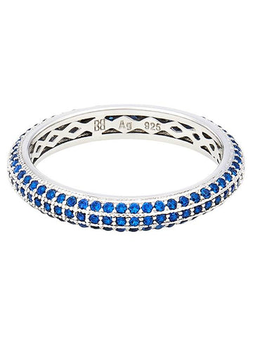 Unisex BB Micro Full Pave Ring Blue - BE/GINS - BALAAN 1