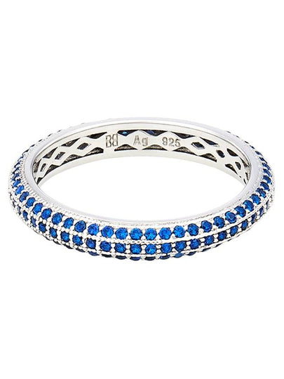 Unisex BB Micro Full Pave Ring Blue - BE/GINS - BALAAN 2