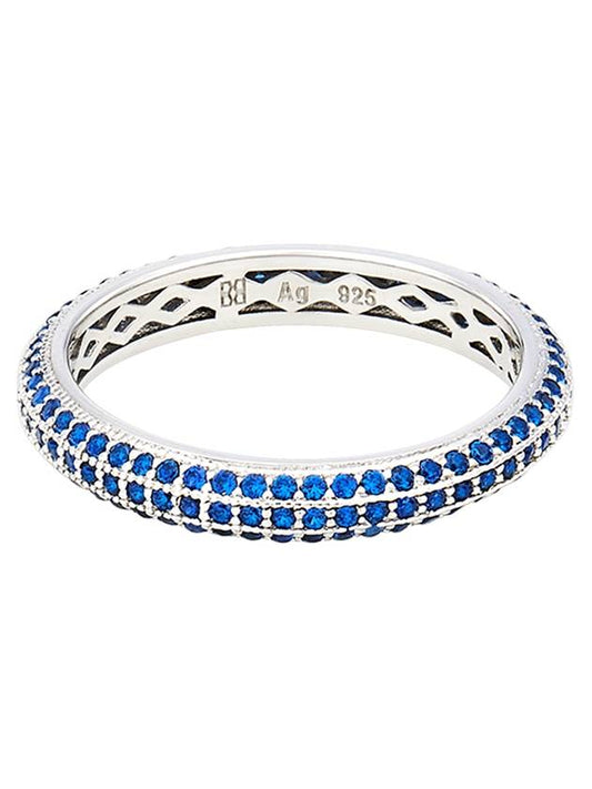 Unisex BB Micro Full Pave Ring Blue - BE/GINS - BALAAN 1