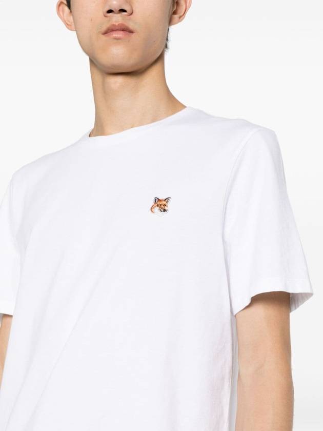 Fox Head Patch Classic Short Sleeve T-Shirt White - MAISON KITSUNE - BALAAN 5