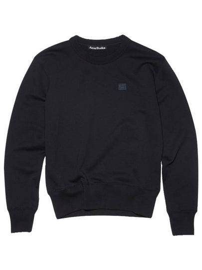 Face Patch Crew Neck Sweatshirt Black - ACNE STUDIOS - BALAAN 2