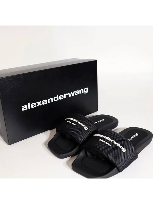 Pool Square Toe Slippers Black - ALEXANDER WANG - BALAAN 4