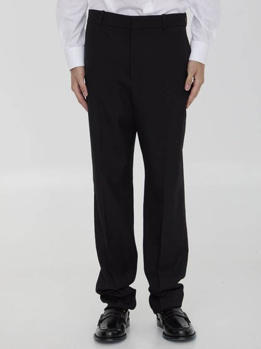 Wool Gabardine Trousers - SAINT LAURENT - BALAAN 1