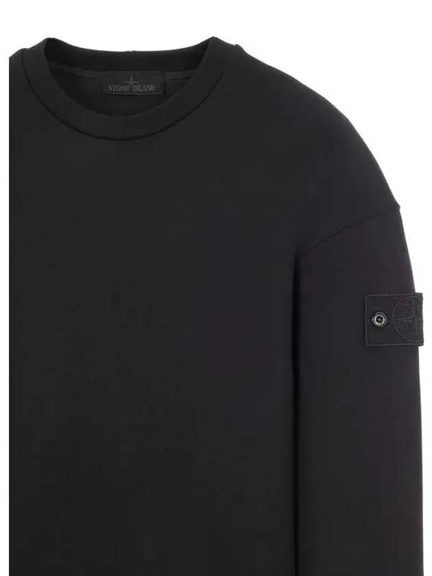 Waffen Patch Ghost Piece Cotton Sweatshirt Black - STONE ISLAND - BALAAN 4