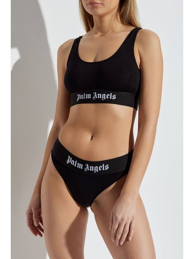 Palm Angels Cotton Thongs, Women's, Black - PALM ANGELS - BALAAN 2