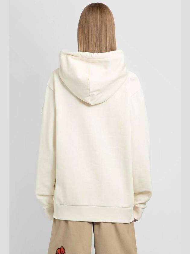 Flower Fleece Jersey Hoodie Beige - MONCLER - BALAAN 10