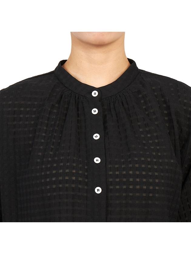 Flora Orphanwork Tartan Blouse Black - A.P.C. - BALAAN 7